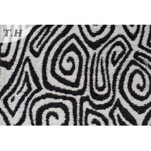 Black Geometric Good Quality Sofa Tapestry Fabric (fth31935)